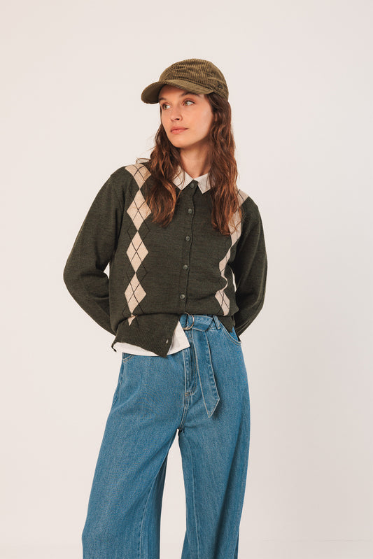 Cardigan Ax516 Oliva