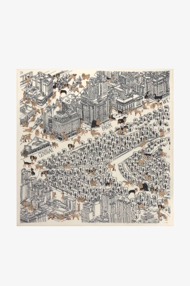 INOUI |  Wool Square Scarf White