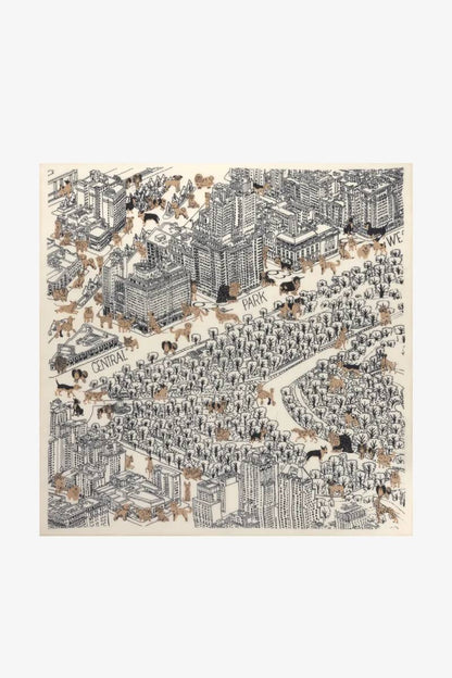 INOUI |  Wool Square Scarf White