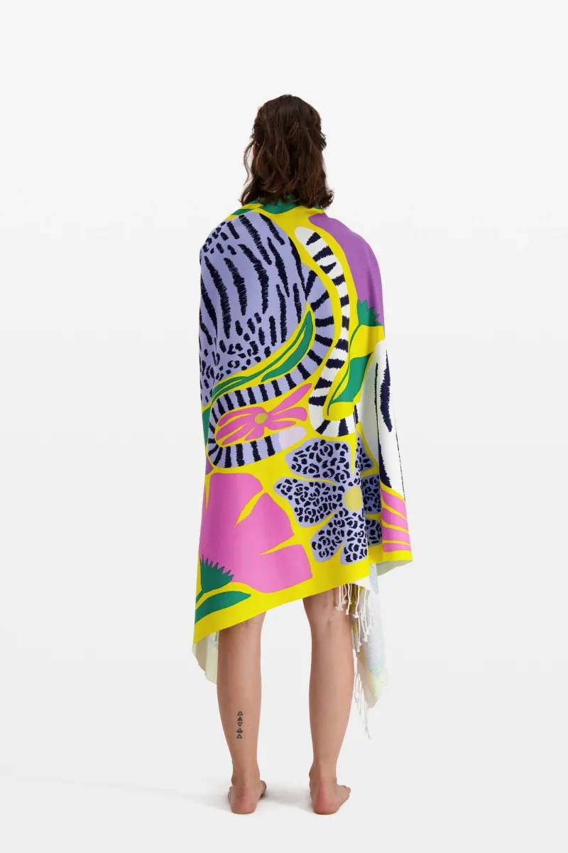 Scarf Fo17fol09 Yellow-Jaune