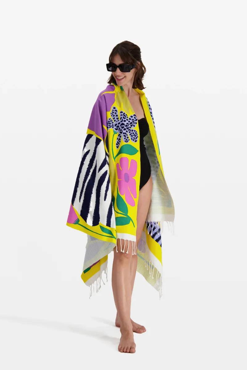 Scarf Fo17fol09 Yellow-Jaune