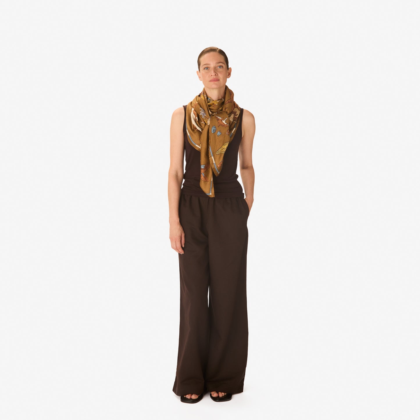 Scarf Ca231at15 Beige