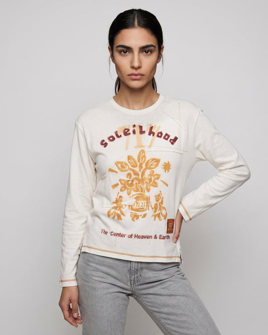 Garcon by Garcon | Sun Tree Graphic Tee - Long Sleeve White