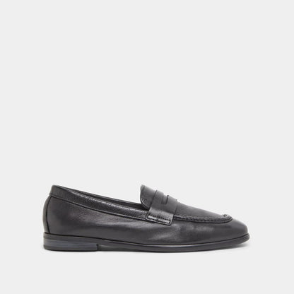 Mocassins Aca Bis Cuir Graine Noir