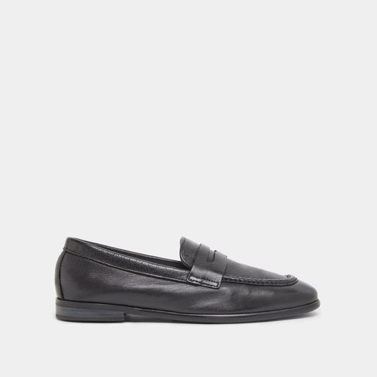 Mocassins Aca Bis Cuir Graine Noir