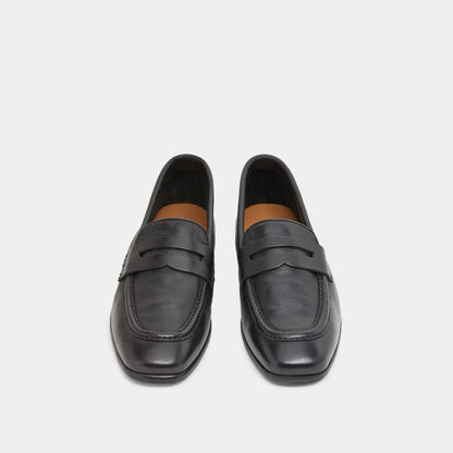 Mocassins Aca Bis Cuir Graine Noir