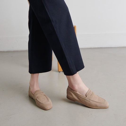 Mocassins Aca Bis Velours Beige