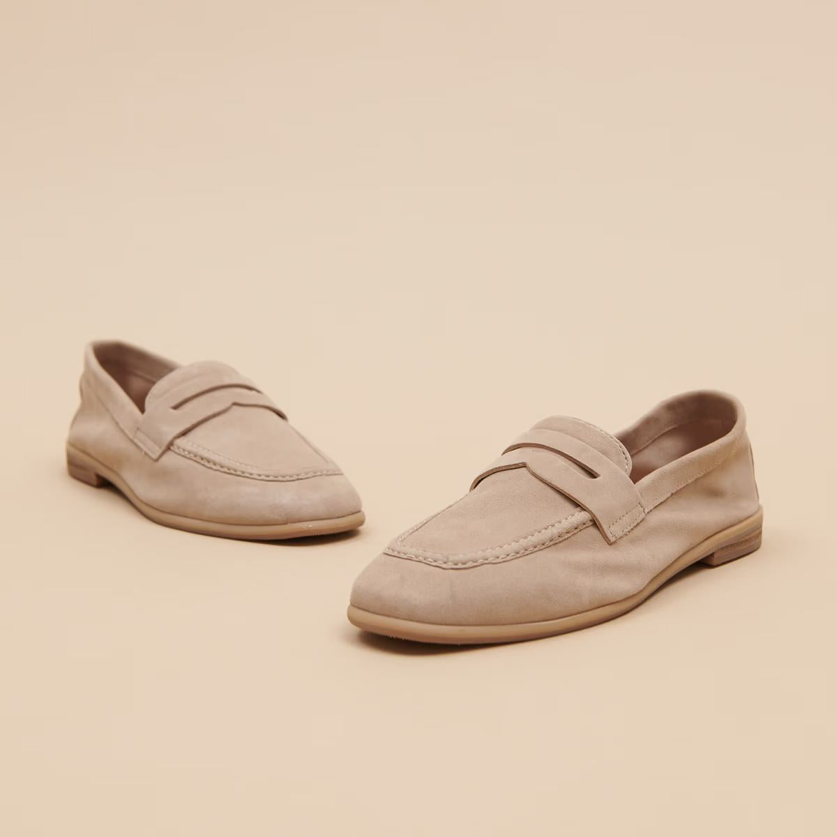 Mocassins Aca Bis Velours Beige
