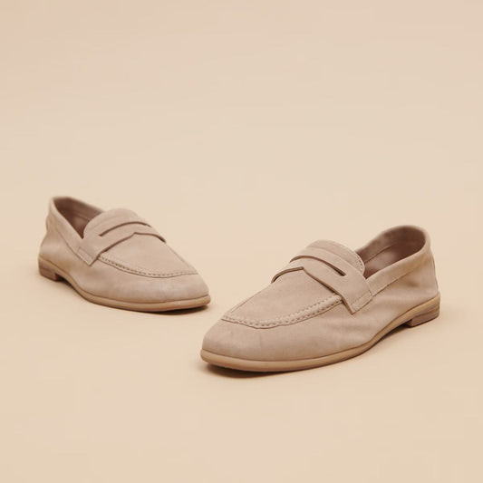 Mocassins Aca Bis Velours Beige