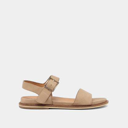 Women's Sandals Velour Fabric Premium Soft Touch - Beige