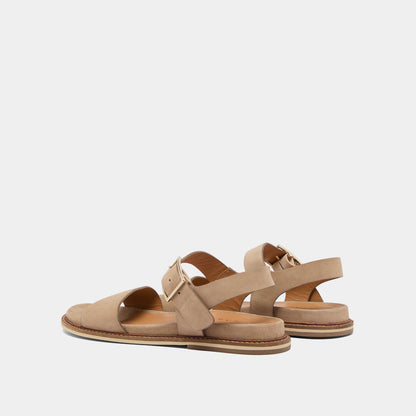 Women's Sandals Velour Fabric Premium Soft Touch - Beige
