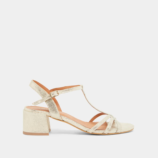 Sandales Adelia Velours Lamin Platine