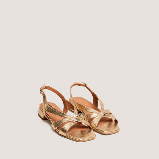 Sandales Alphonse Cuir Craque Or