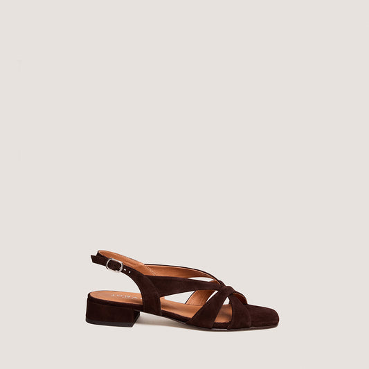Sandales Alphonse Velours Marron