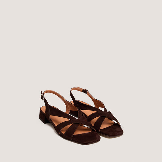 Sandales Alphonse Velours Marron