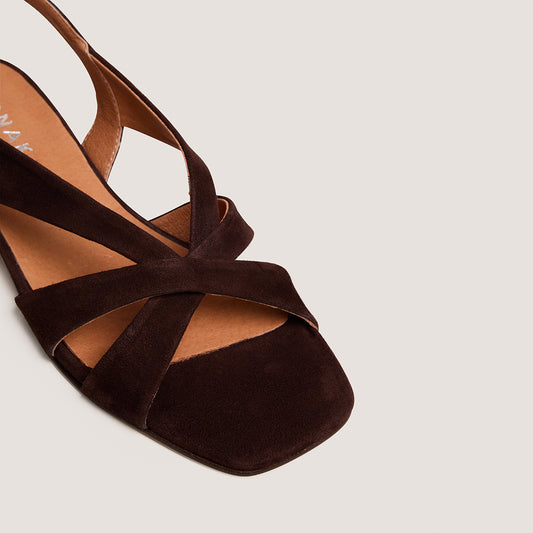 Sandales Alphonse Velours Marron