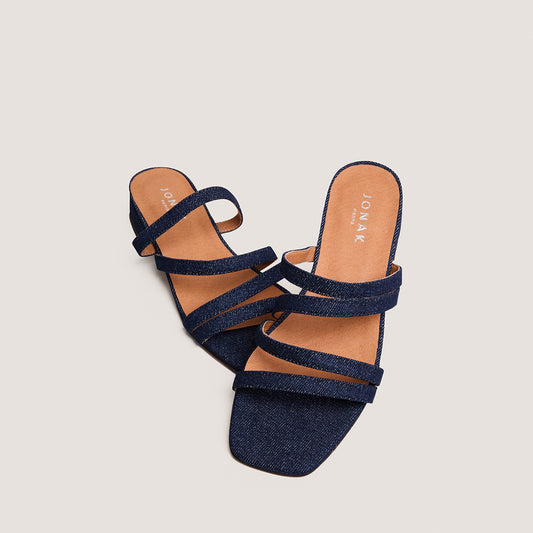Women Mules Alpilles Full-Grain Leather - Dark Blue Bleu-Fonce