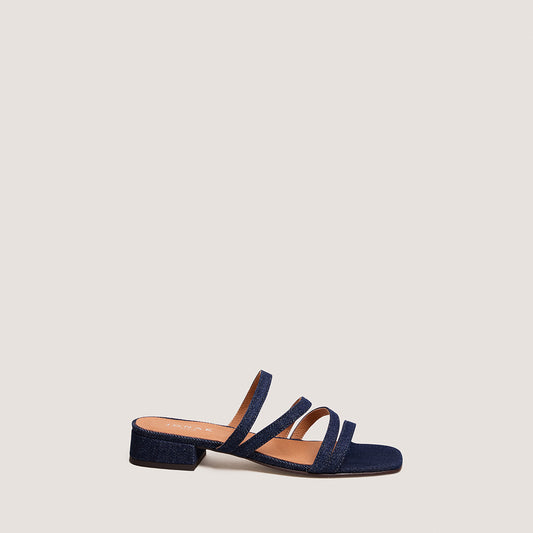 Women Mules Alpilles Full-Grain Leather - Dark Blue Bleu-Fonce