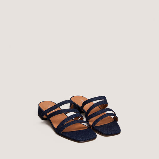 Women Mules Alpilles Full-Grain Leather - Dark Blue Bleu-Fonce