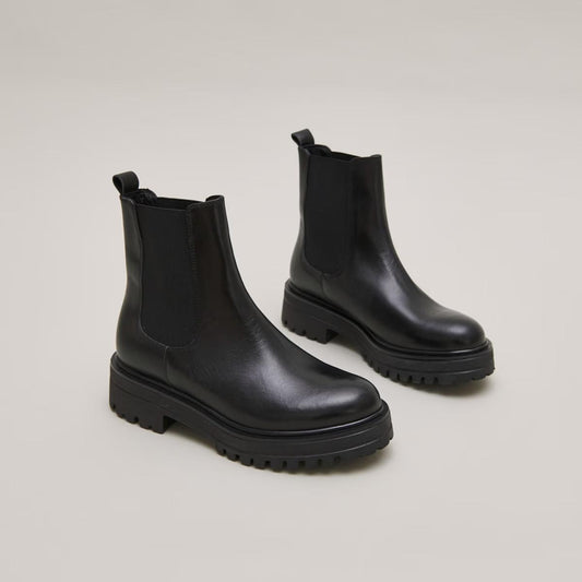 Boots Amandine Cuir Noir