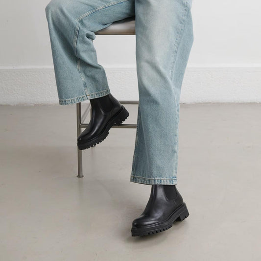 Boots Amandine Cuir Noir