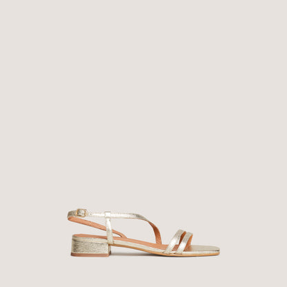 Sandales Anaya Synthe Metalli Platine