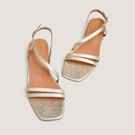 Sandales Anaya Synthe Metalli Platine