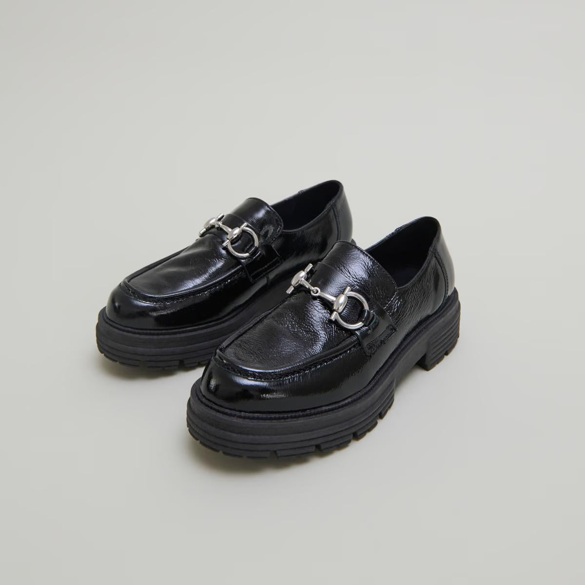 Mocassins Anton Vernis Plisse Noir