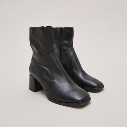 Boots Argentat Cuir Noir