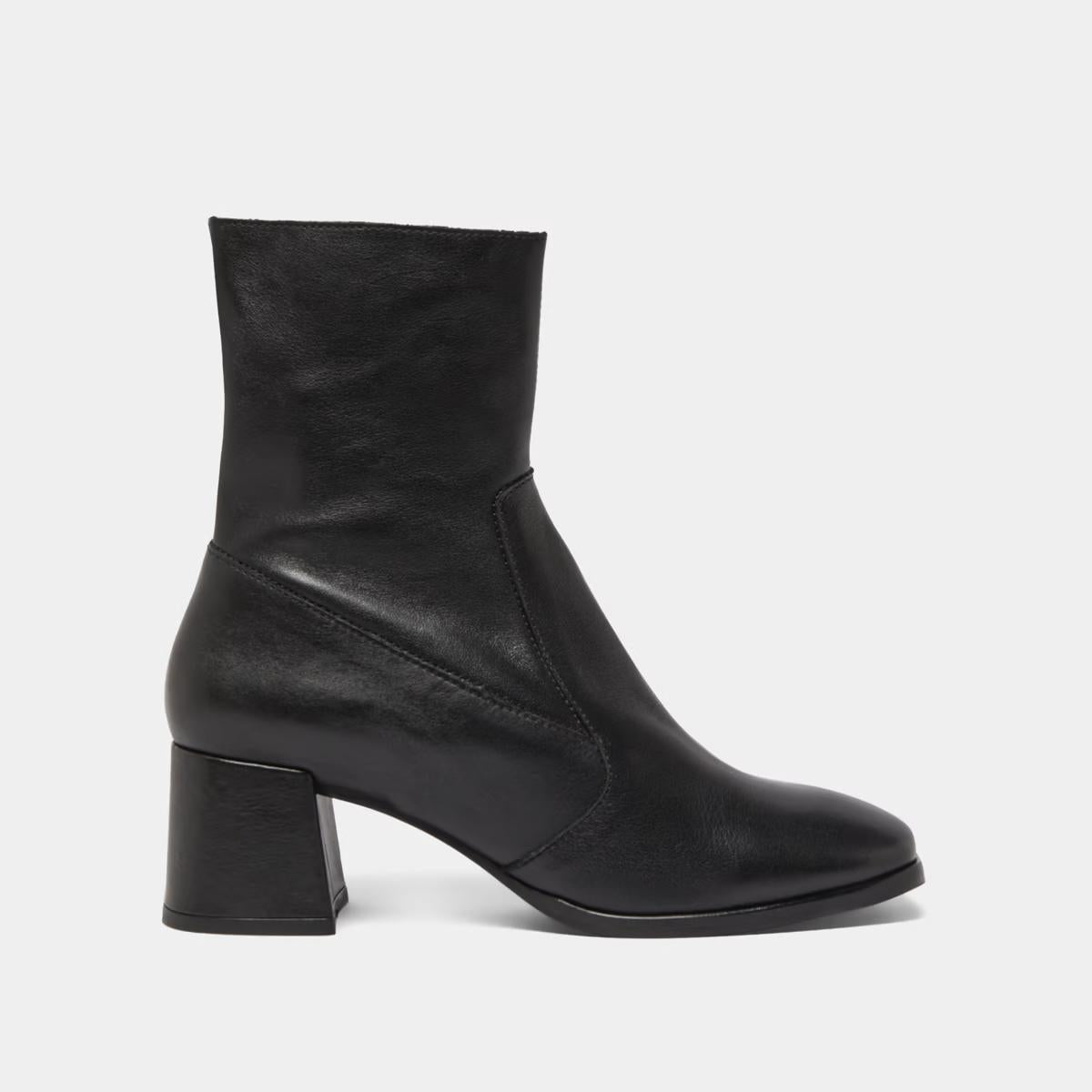 Boots Argentat Cuir Noir