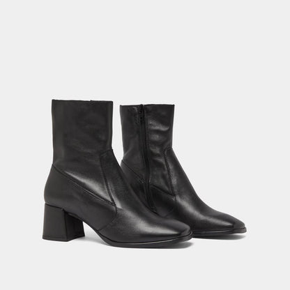 Boots Argentat Cuir Noir