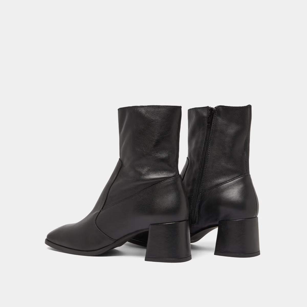 Boots Argentat Cuir Noir