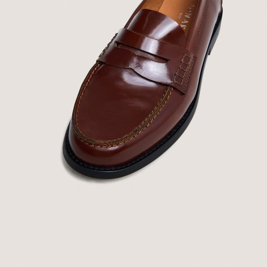 Mocassins Audelya Cuir Glace Marron