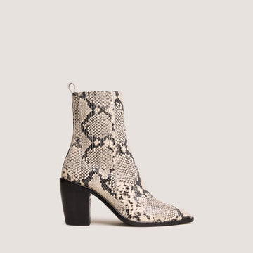 Boots Basama Reptile Noir-blanc