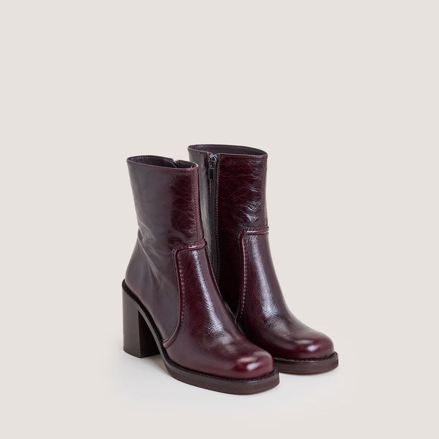 Boots Benicio Cuir Vieilli Chocolat