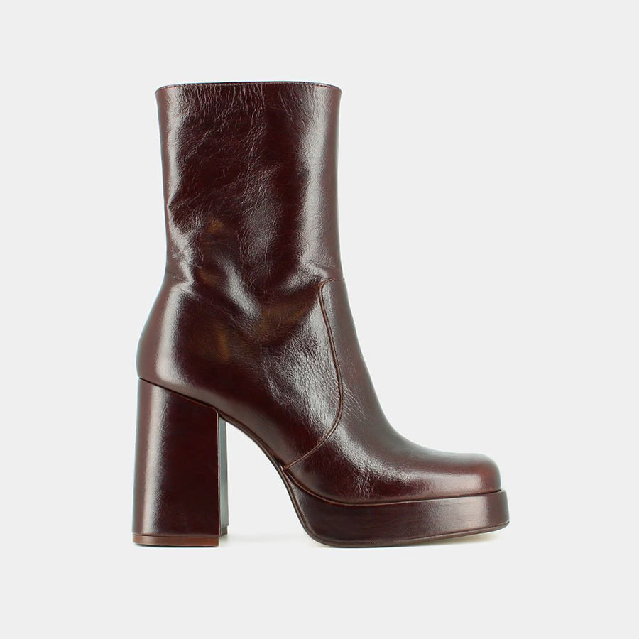 Boots Ben Cuir Vieilli Chocolat