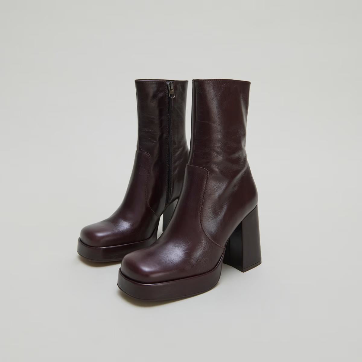 Boots Ben Cuir Vieilli Chocolat