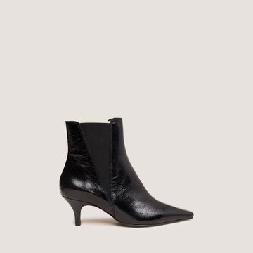 Boots Borgia Cuir Brillant Noir