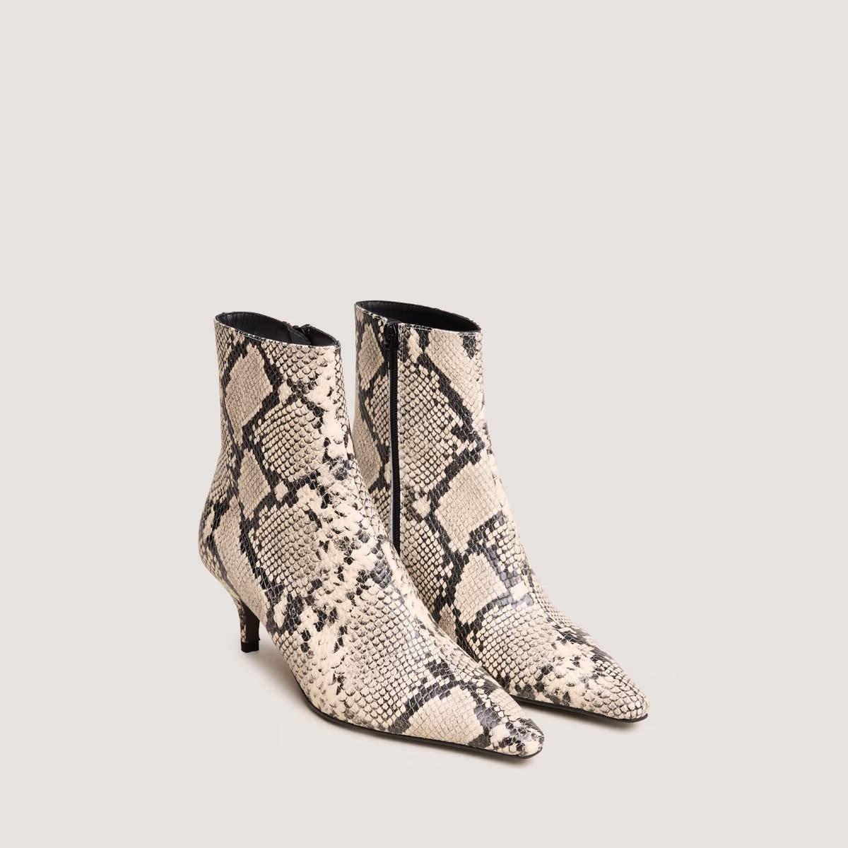 Boots Borg Reptile Noir-blanc