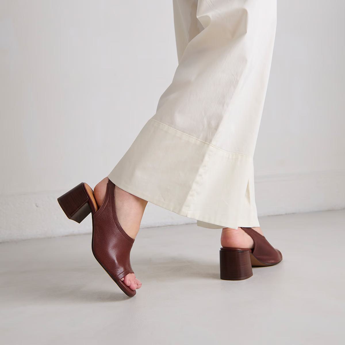Sandales Brownie B Cuir Marron