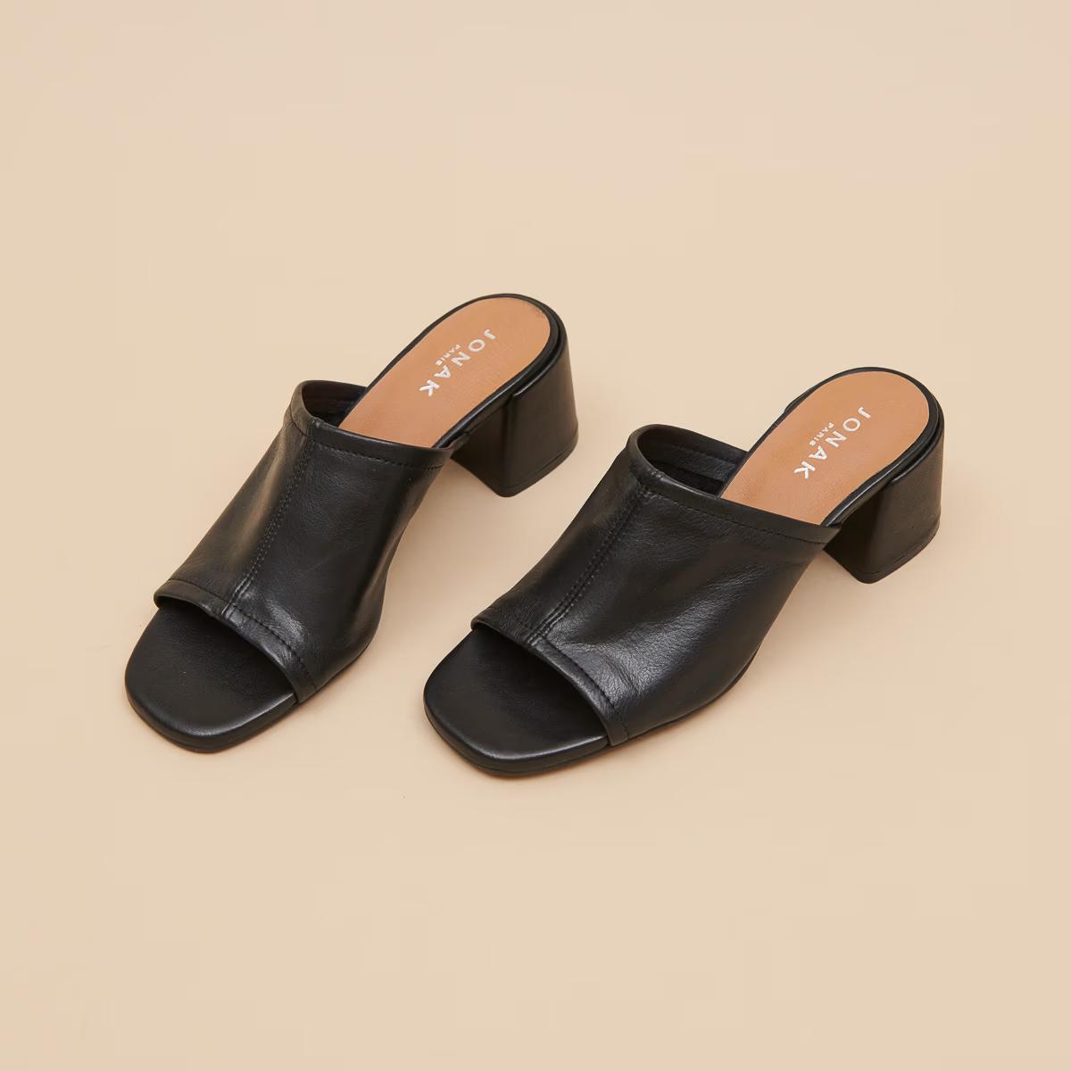 Mules Butterfly Cuir Noir