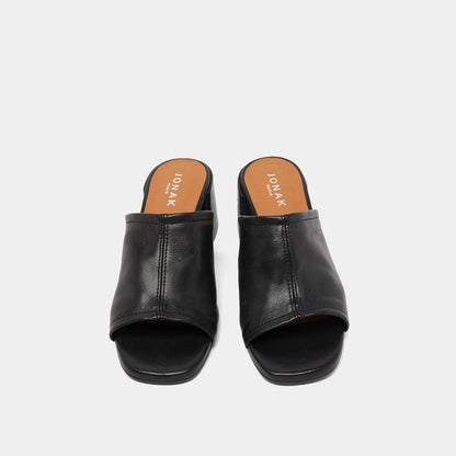 Mules Butterfly Cuir Noir