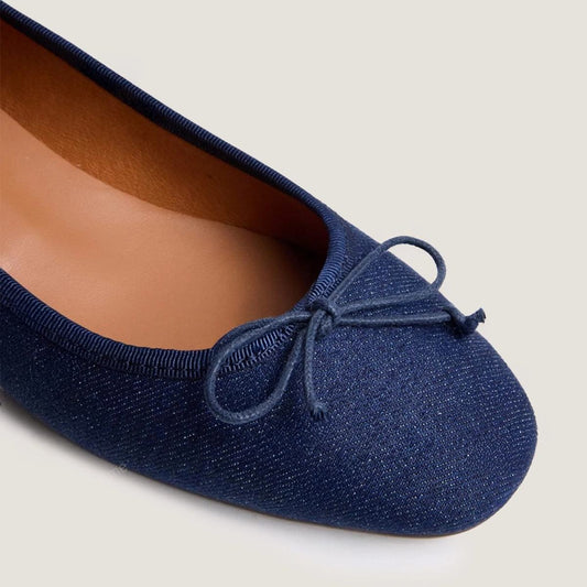 Women's Ballet Flats Lightweight Denim - Dark Blue Bleu-Fonce