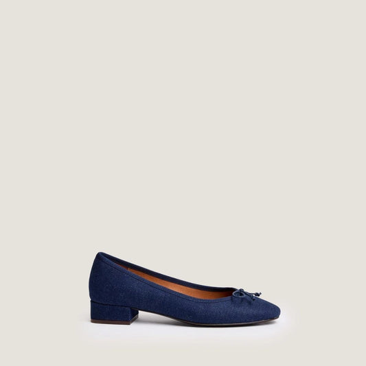 Women's Ballet Flats Lightweight Denim - Dark Blue Bleu-Fonce