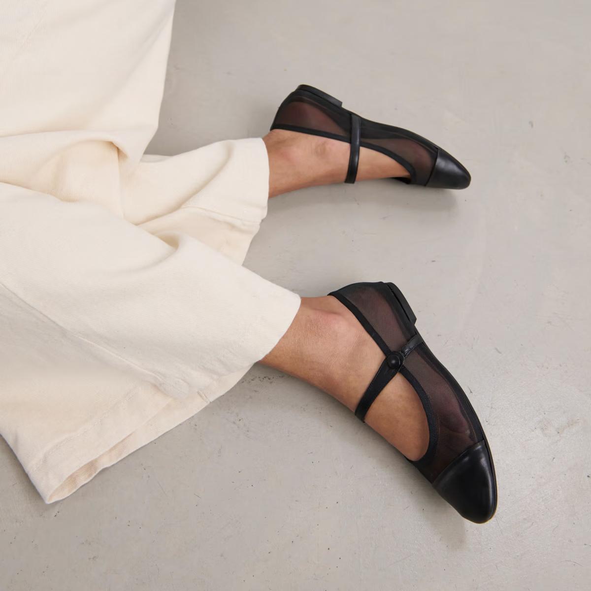 Ballerines Dala Cuir/resille Noir-noir