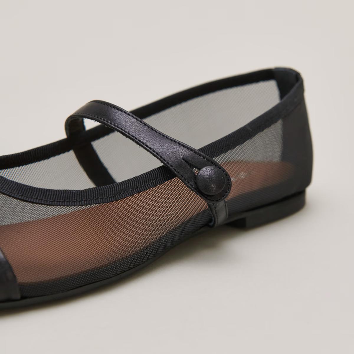 Ballerines Dala Cuir/resille Noir-noir