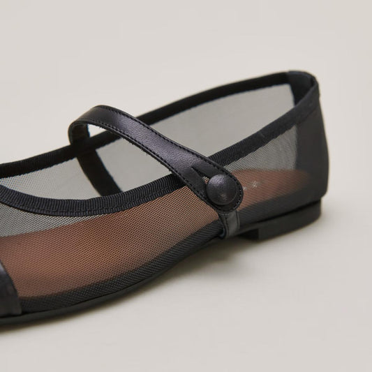 Ballerines Dala Cuir/resille Noir-noir