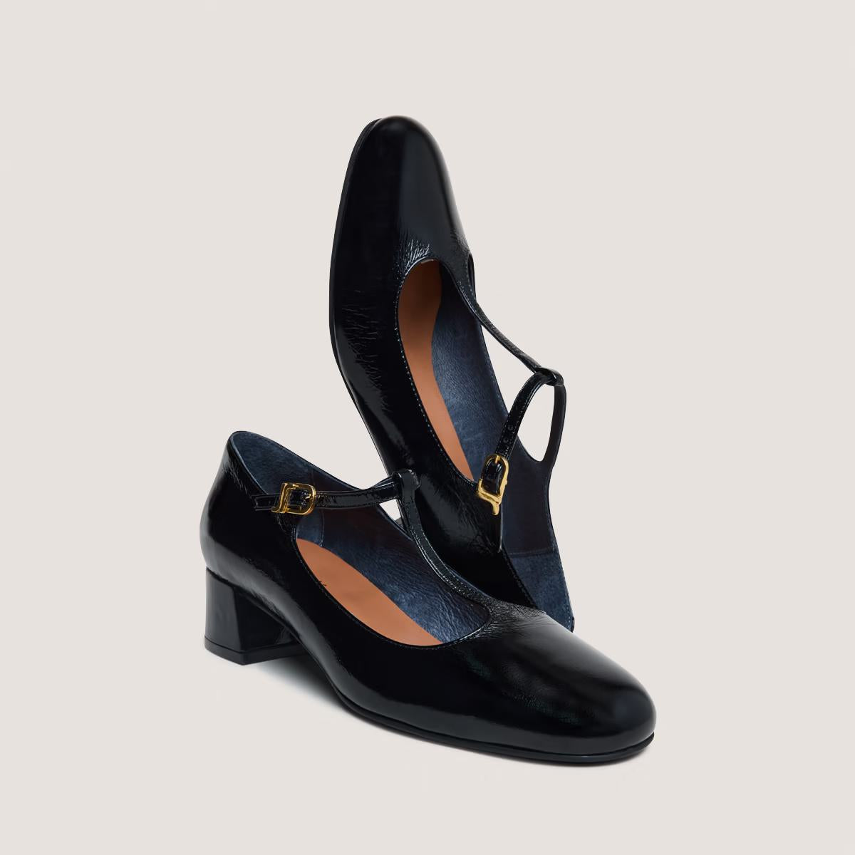 Salomes/babies Dalome Cuir Brillant Noir