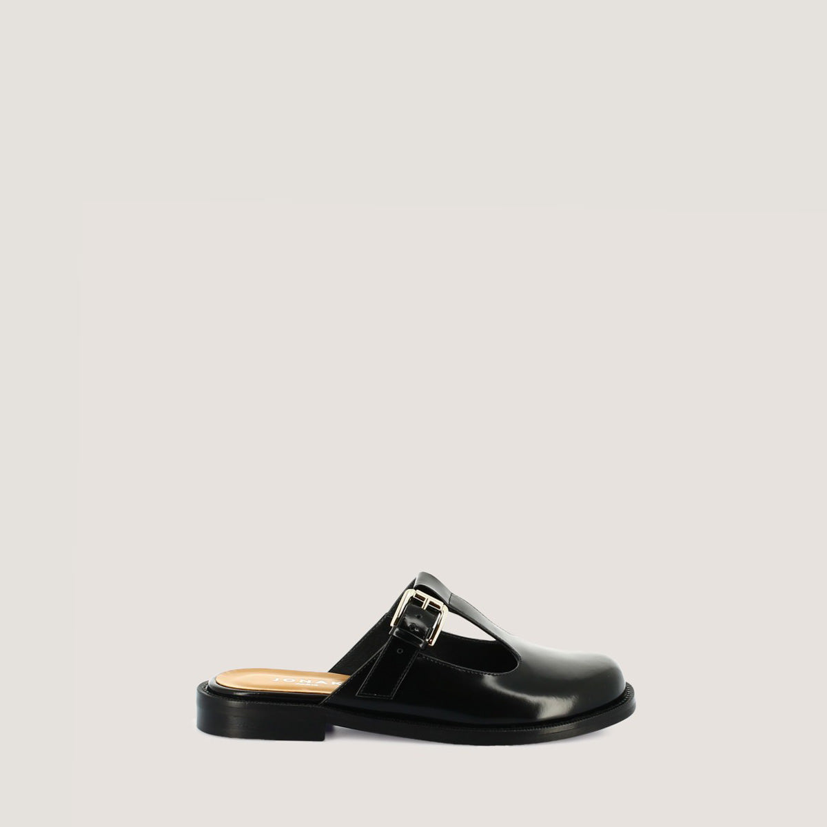 Mules Darelle Cuir Glace Noir