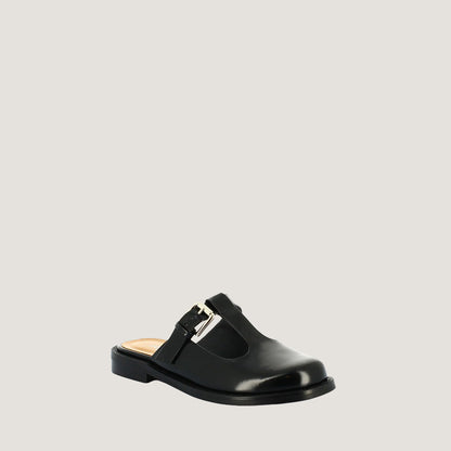 Mules Darelle Cuir Glace Noir